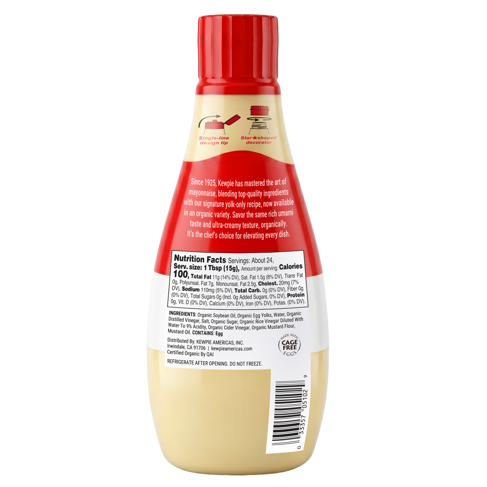 KEWPIE Organic Mayonnaise, 12 fl. Oz (Product of USA)