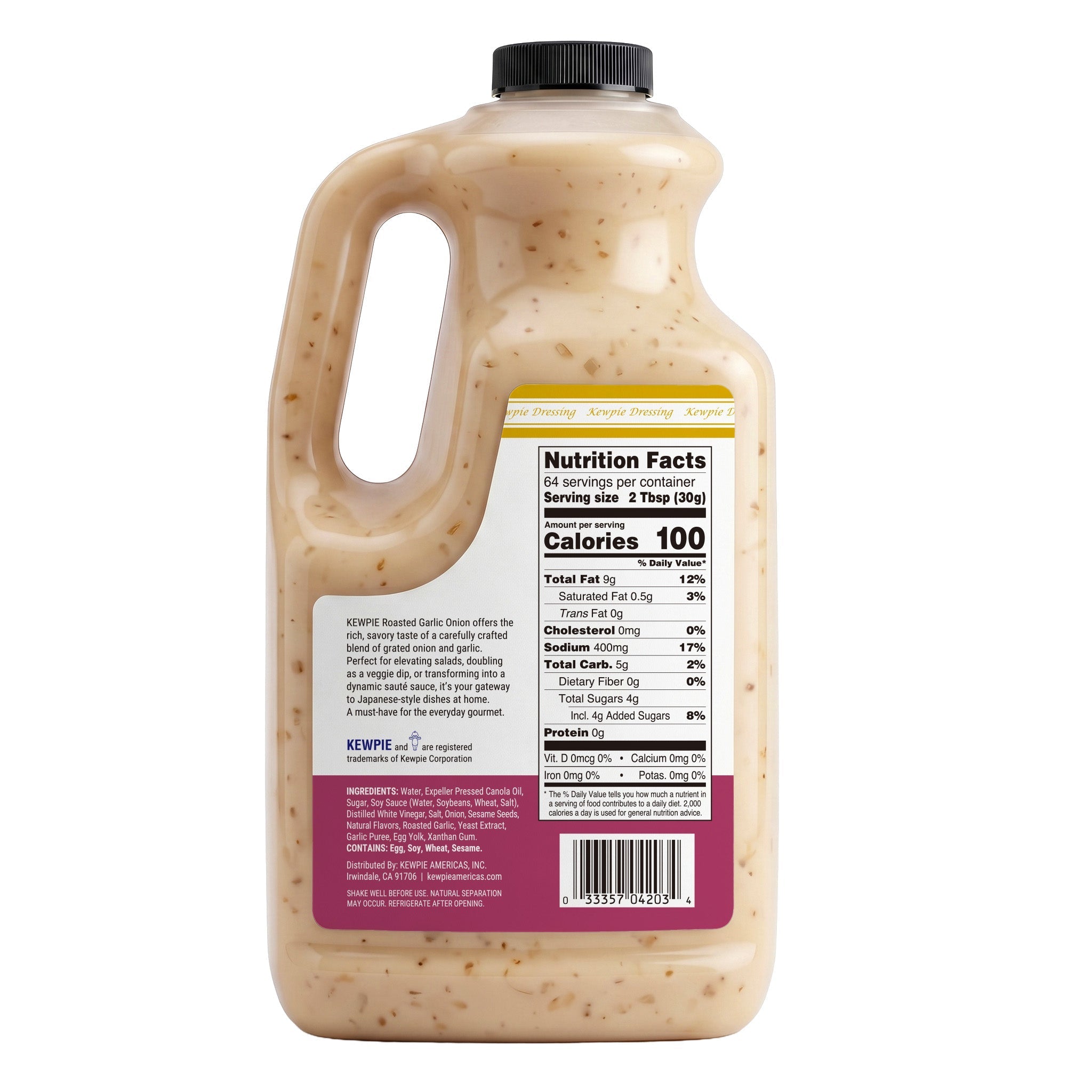 KEWPIE Roasted Garlic Onion Dressing & Saute Sauce, 64 fl. oz